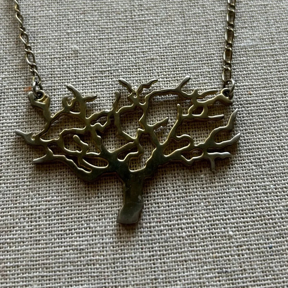 Gold-Tone Barren Tree Necklace - Picture 2 of 5